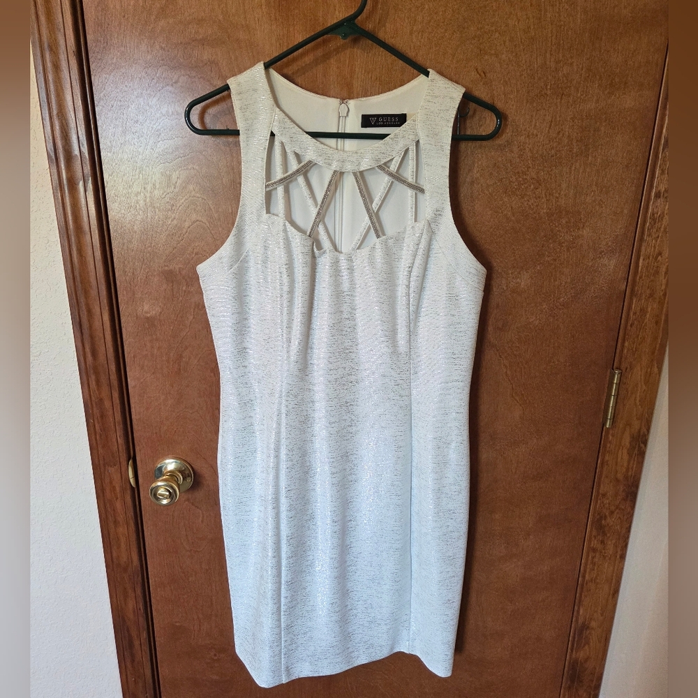 Guess White Sleeveless Dress